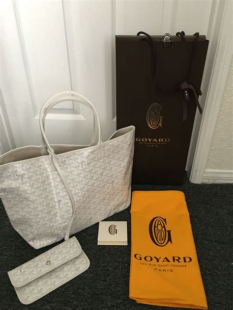 white goyard tote|goyard pm tote price.